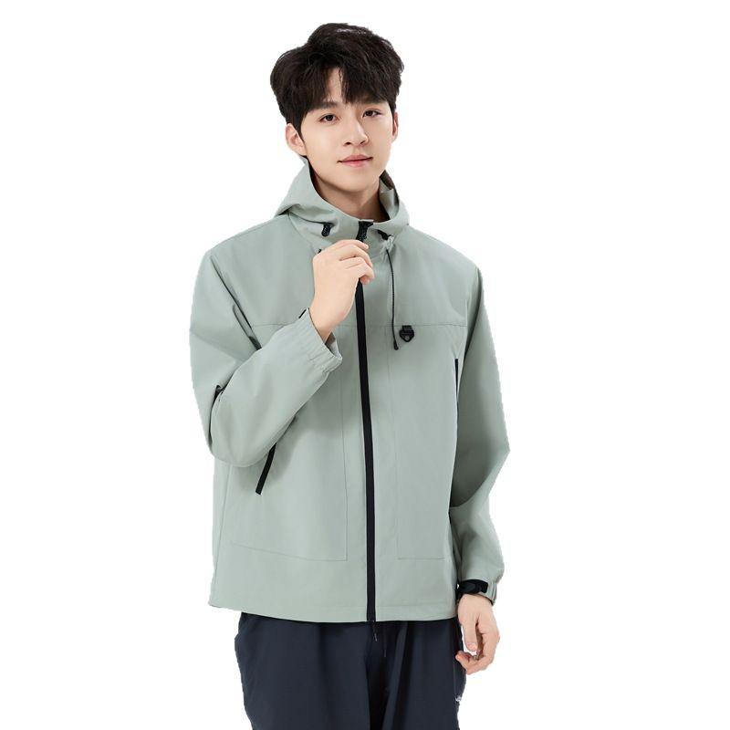 2025 Spring Outdoor Trendy Hooded Windbreaker for Couples - Fashionable Hiking and Mountaineering Jacket