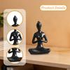 Ceramic Statue Art Sculpture Decor Small Figurine Meditation for Cabinet Desktop Shelf