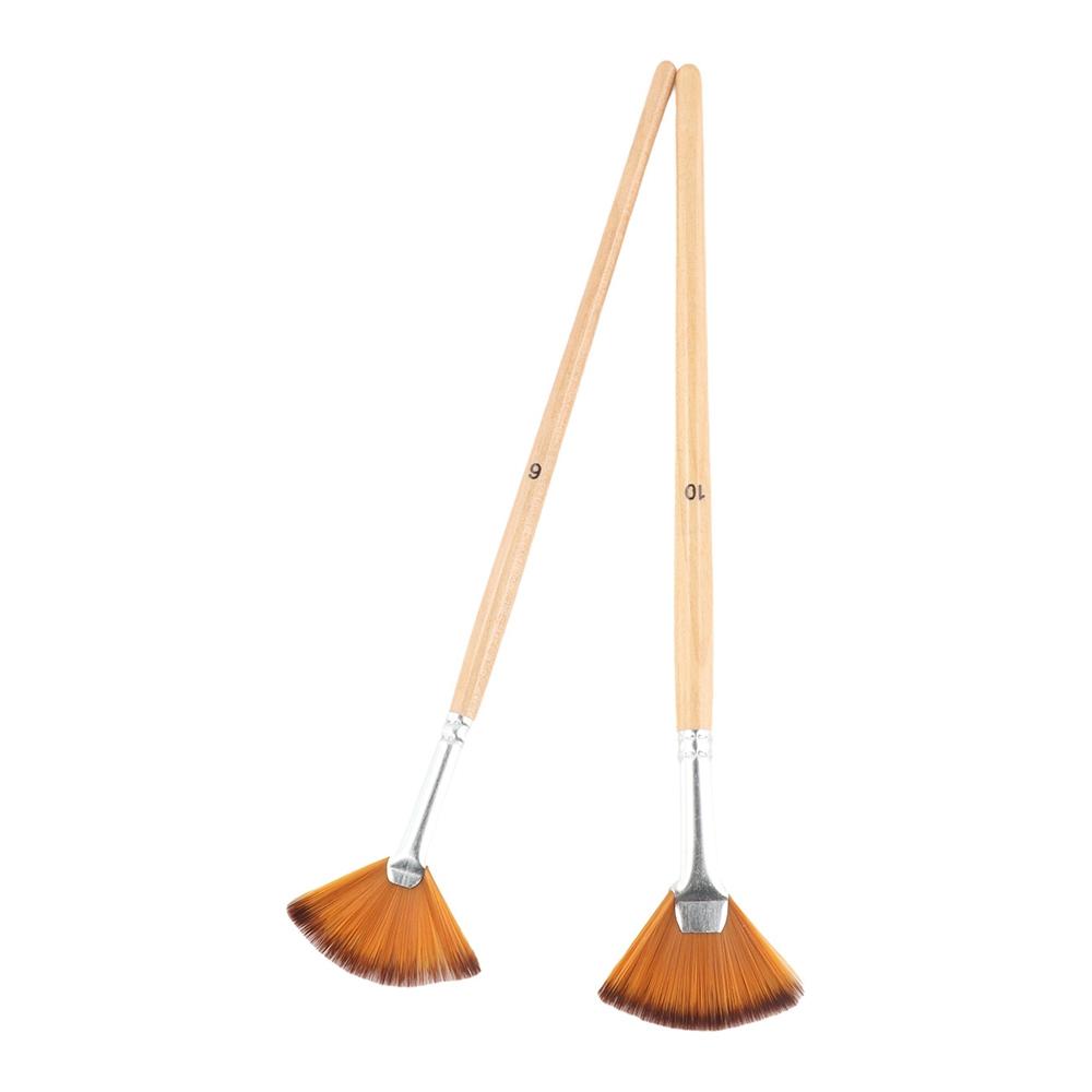 5pcs Nylon Hair Artist Fan Paint Brushes Painting Tool Fan Shaped Painting Pens  School