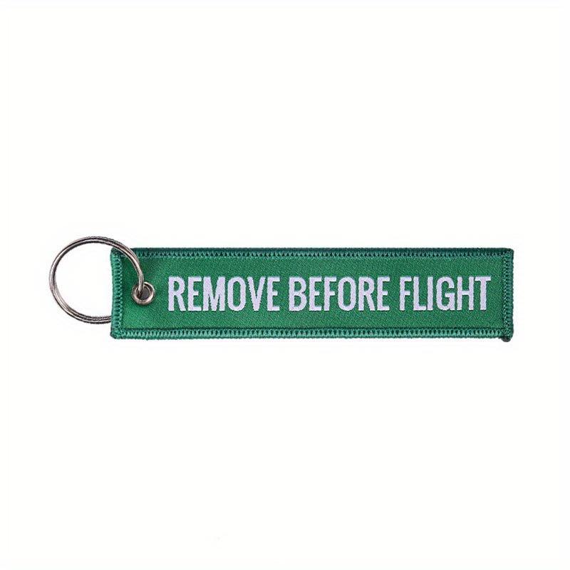 Remove Before Flight Keychain Embroidery Keyring Aviation Gifts Key Fob Car Key Ring, Back To School Supplies,Mother's Day Gift