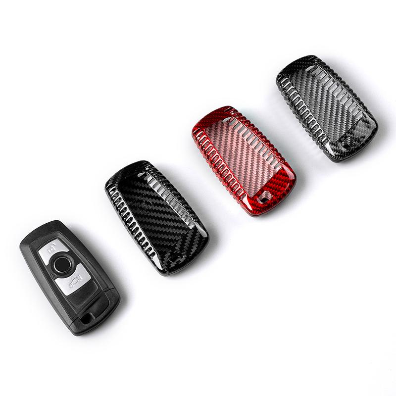 Carbon Fiber Car Key Cover Protective Case Real Carbon Fiber BMW1 2 3 4 5 6 7 Series Car Interior Accessories