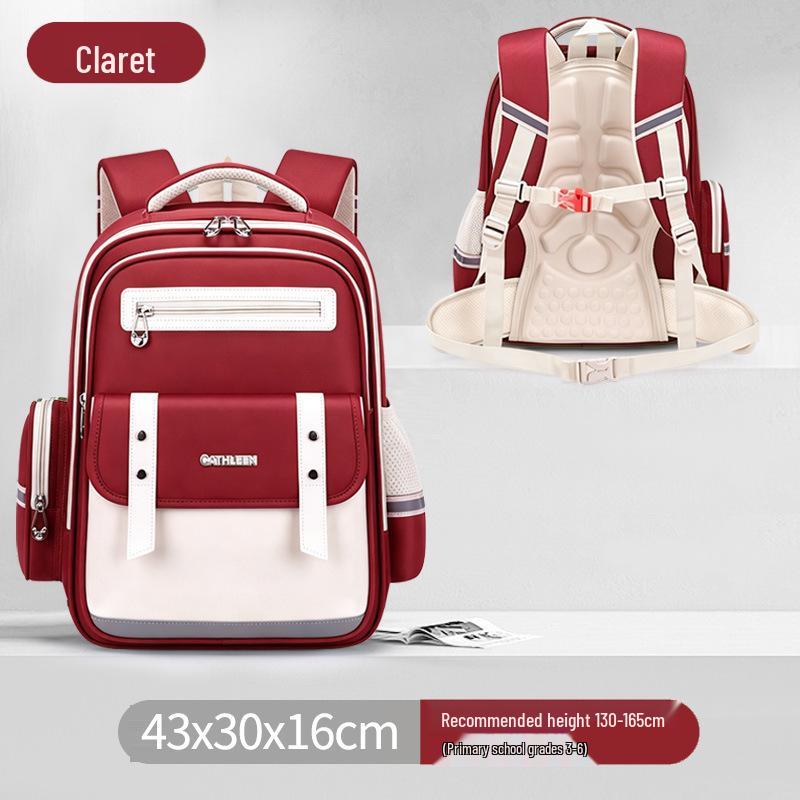 Capybara Oxford Spine-Support Backpack for Grades 1-6: Boys & Girls School Bag