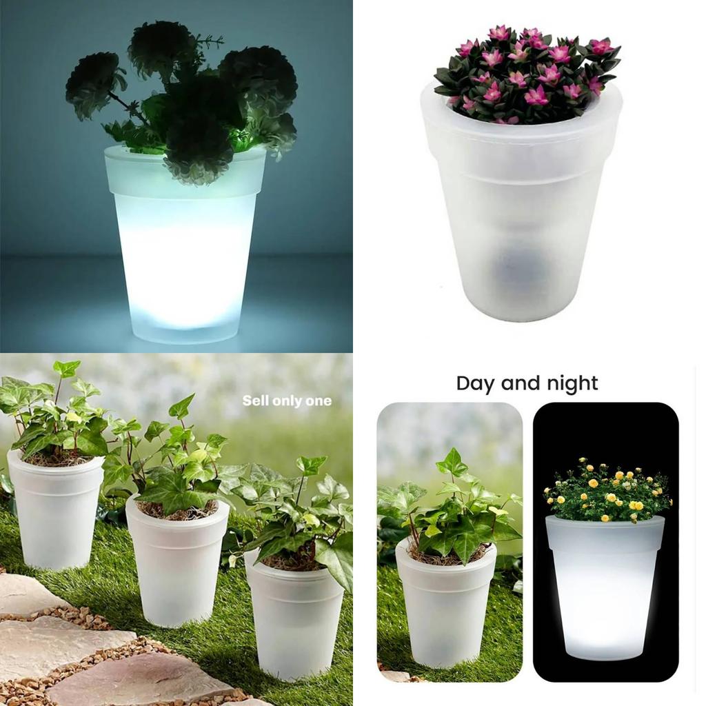 Solar Garden Planter Light With Waterproof Led Lamp For Yard And Patio Decor