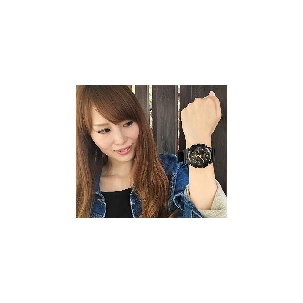 Casio G-Shock & Baby-G Pair Watch Set Analog-Digital Black White with Genuine Case GA-100CF-1A9JF BA-110-7A1JF