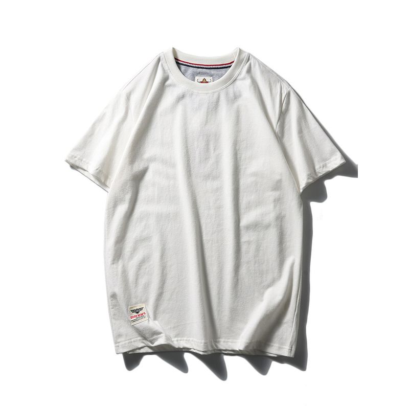 Heavy Weight Pure Color Export Export Men Short Sleeve T-Shirt