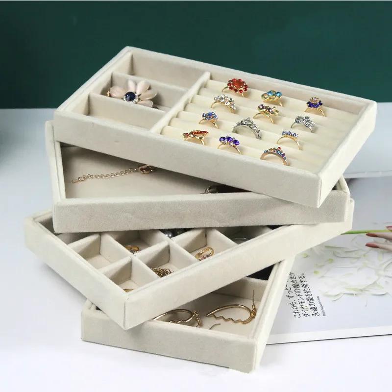 Jewelry Organizer Jewelry Storage Tray Display Holder Ring Bracelet Necklace Storage Box Showcase Drawer Organizer Trays