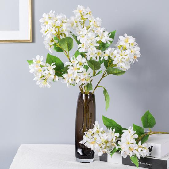Artificial Lilac Realistic Faux Flowers with Bendable Stem Long-lasting Artificial Lilac Flowers Branch for Vase Table Centerpieces Wedding Bouquet