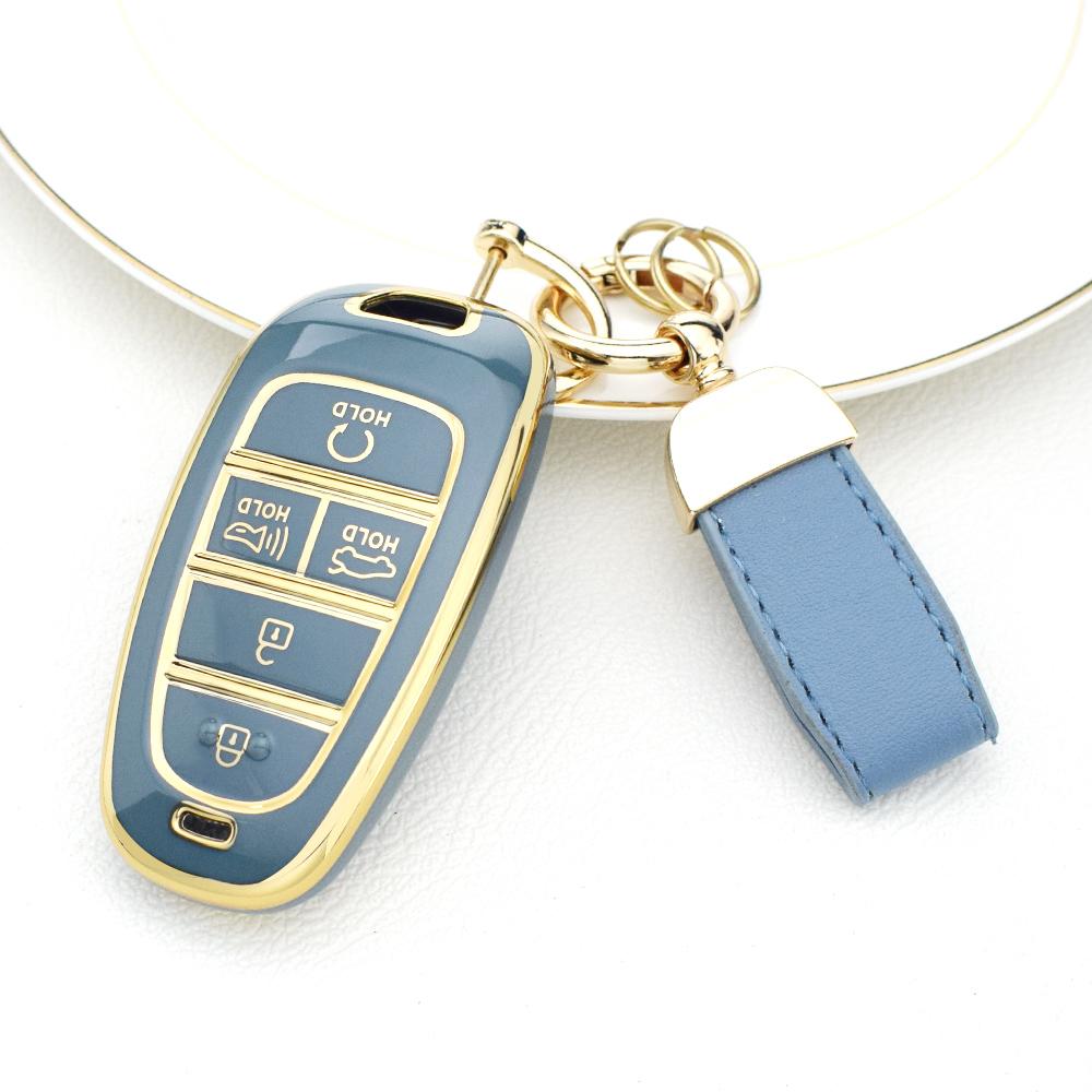 5 Buttons Tpu Remote Key Fob Case Cover For Hyundai Sonata Nexo Dn8 Santa Fe Tm Tucson Nx4 Staria Ioniq Auto Accessories