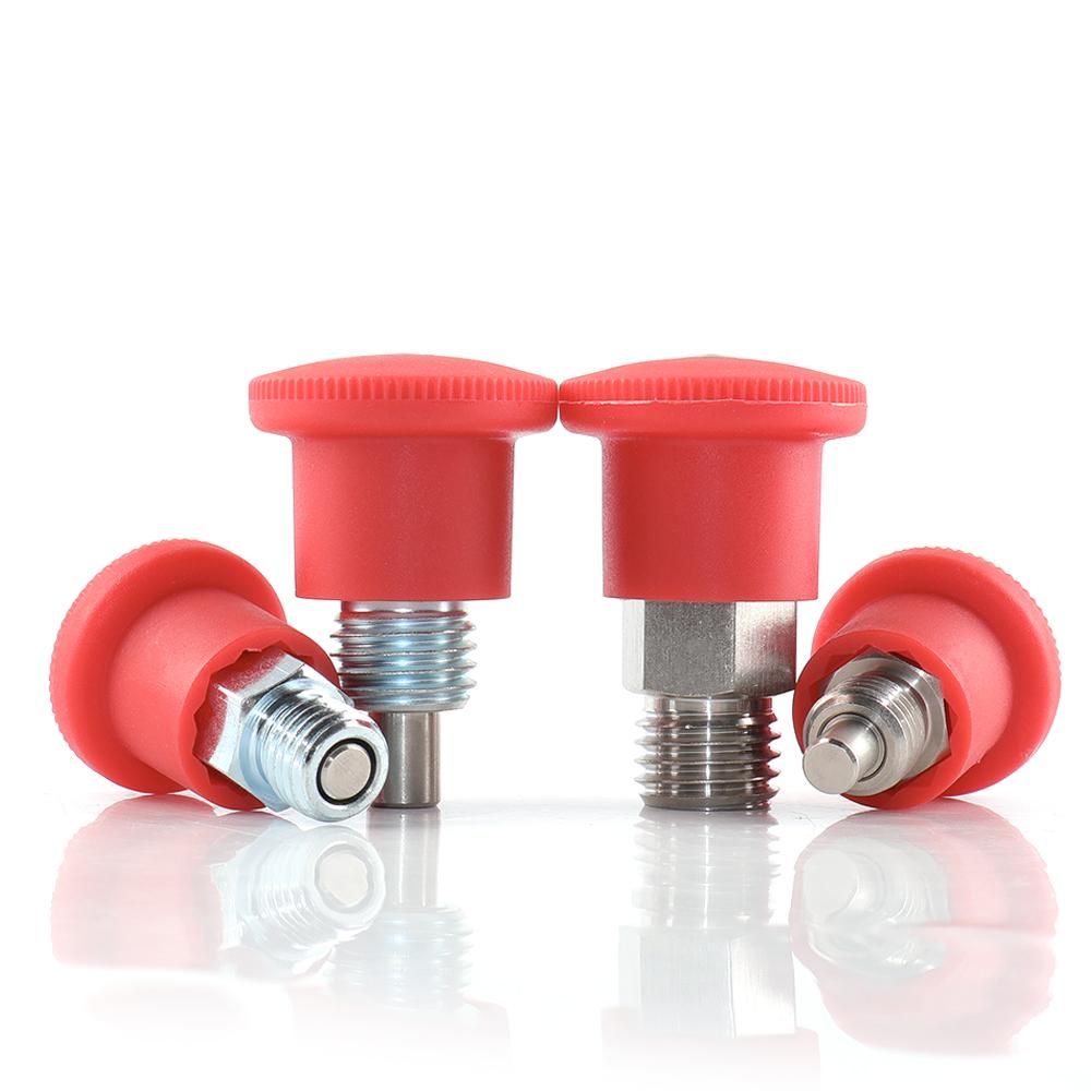 KST218 Edelstahl/Kohlenstoffstahl Dübel Drei Farben Knopf Nicht-Arretierender Indexbolzen Grobgewinde Mini Indexierbolzen