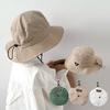 Korean Letter Quick Dry Thin Baby Fisherman Cap Summer Solid Color UV Protection Baby Boy Girl Bucket Hat Soft Kids Foldable Hat