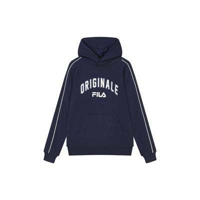 Buchstaben-Logo Bedruckter Kapuzen-Casual-Pullover Amerikanisches Sweatshirt Herren Sweatshirt Dunkelmarine F11M349201F-DB