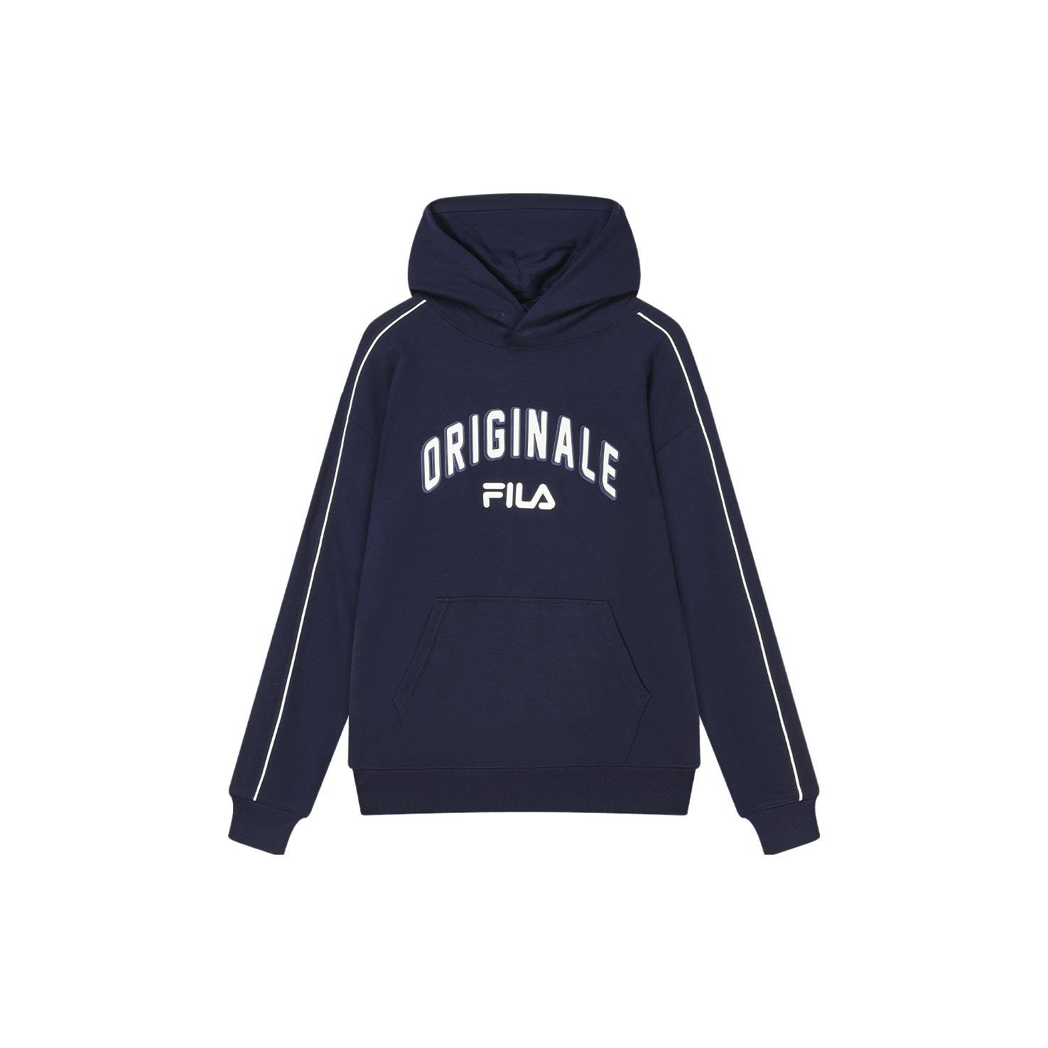 

FILA Letter Logo Printed Hooded Casual Pullover American Sweatshirt Men sweatshirt Dark-Navy F11M349201F-DB M