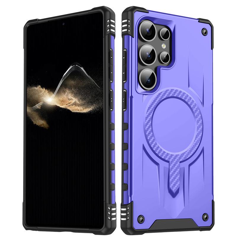 Magnetic Drop-Proof Case for Samsung S25edge/S24/S24Ultra/S23, Cross-Border A36/56 Compatible.