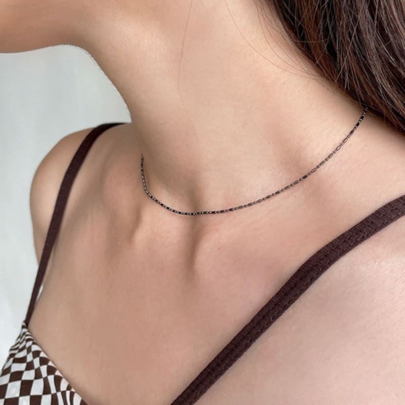 

geegee [silver925] morse choker necklace 40CM