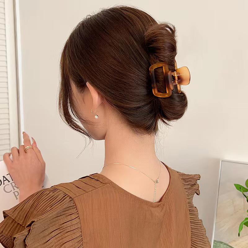 Frosted Jelly Small Shark Hair Clip - High-Grade Half-Up Accessory