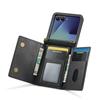 DG.MING M5 Series for Samsung Galaxy Z Flip7 5G Case RFID Blocking Card Slots Leather+PC Phone Cover