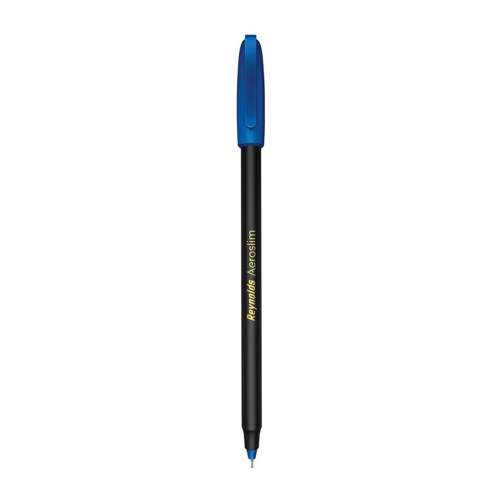 Reynolds Aeroslim Blue Ball Pen Set, 25 Pcs, 0.7mm Tip for Smooth Writing, Office, School & Home Use