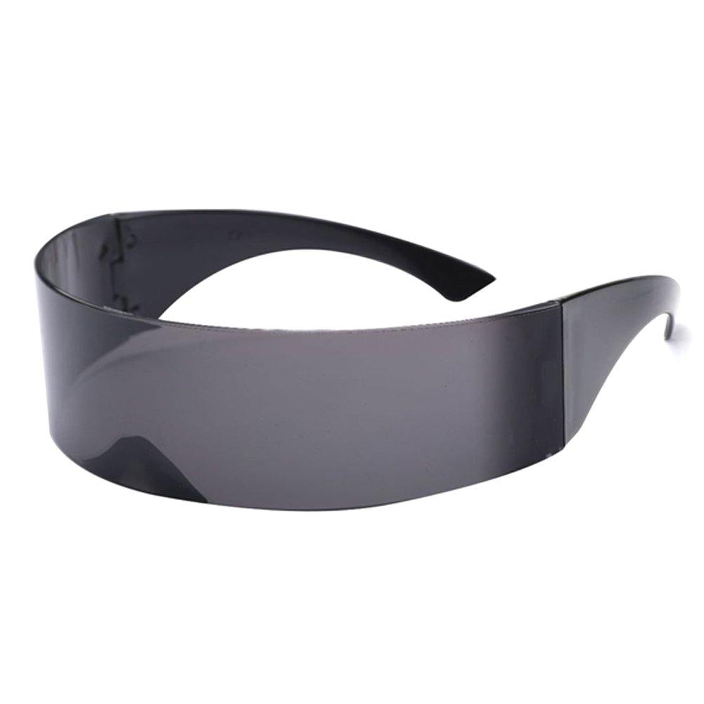 Future Cyclops Monoblock Shield Mirror Sunglasses [Prosool] (Black)