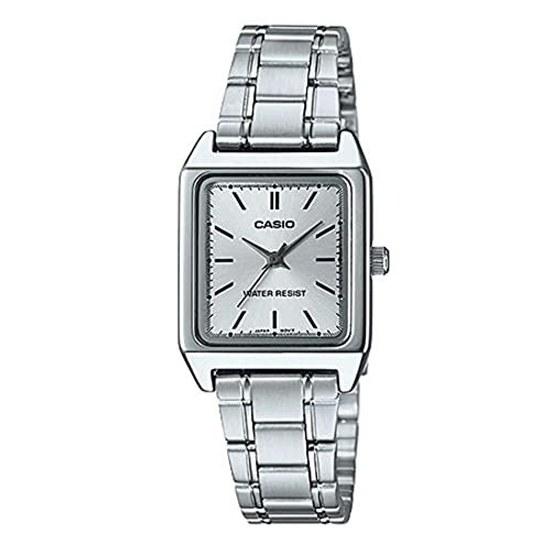 CASIO Standard Cheap Wristwatch Watch Ladies Analog Stainless Silver LTP-V007D-7E