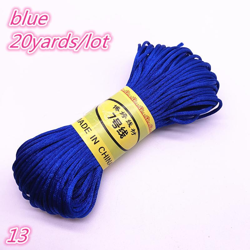 20yards/lot 1.5mm Chinese Knot Line Cord Silk Satin Cord Nylon Cord DIY String Necklace Bracelets Cord