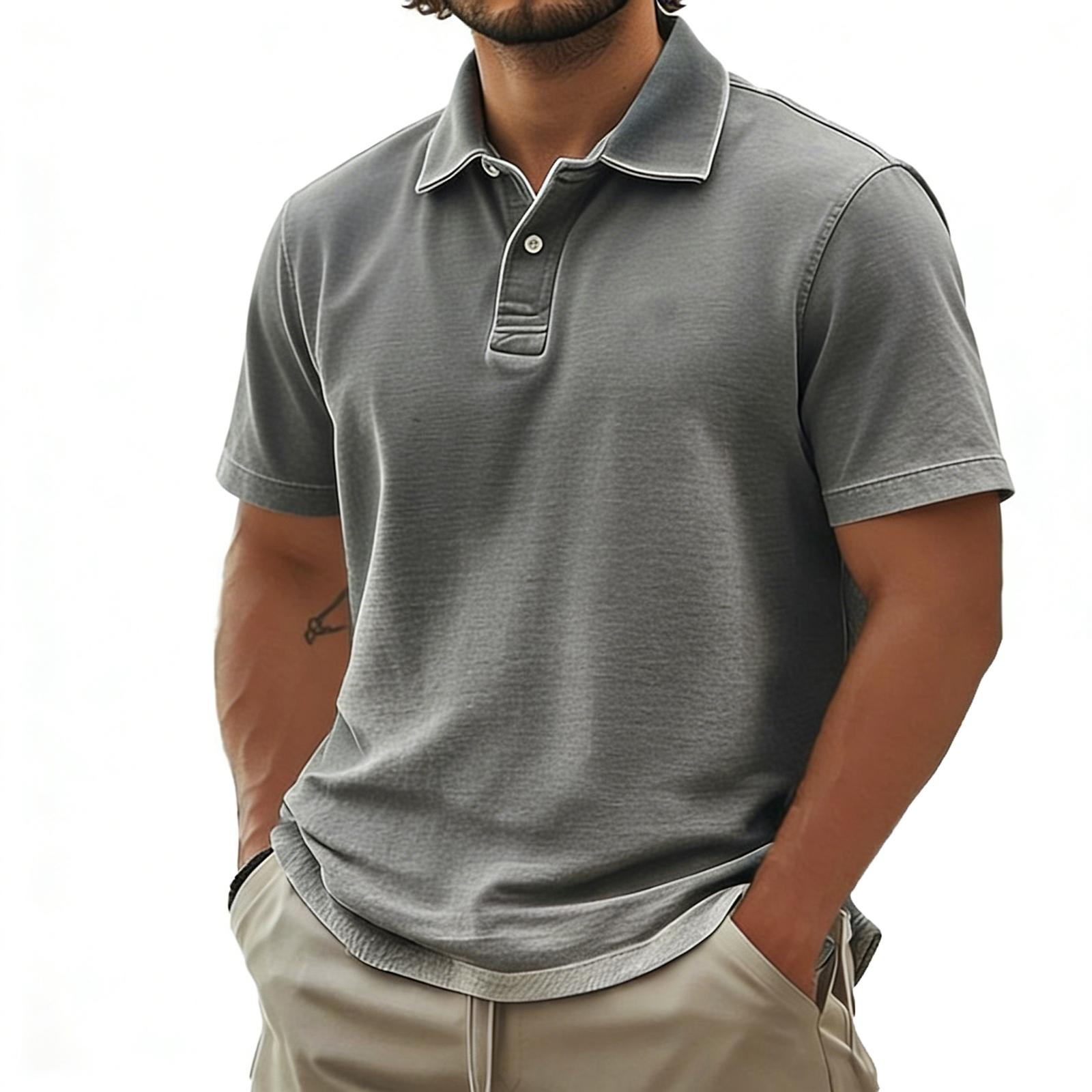 Мужской однотонный спортивный топ с коротким рукавом свободная повседневная футболка XL 3340₽