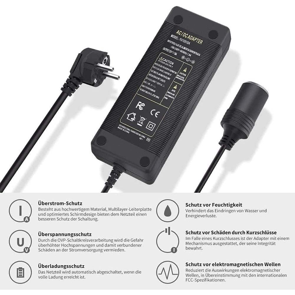 Napájací adaptér do auta Napájací adaptér AC DC Napájací adaptér 200V 230V na 240V na 12V Napájací adaptér do zapaľovača cigariet Adaptér do auta 10A 120W