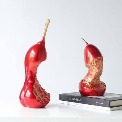 Hochwertige Harz Birnen Dekoration Fruchtskulptur Handwerk Abstrakte Kunst Raum Bücherregal Birnen Dekoration Innendekor Exquisites Geschenk