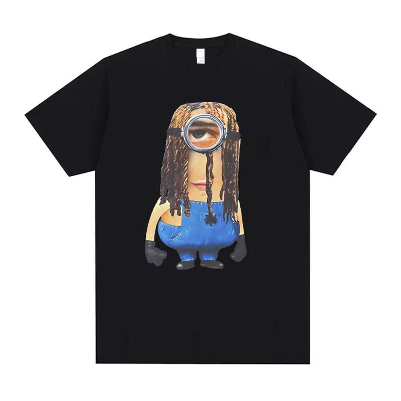 Rapper Kanye West Minye Funny Meme T Shirt Men Women Hip Hop Vintage Oversized Tshirt Men's Casual Cotton Short Sleeve T-shirts