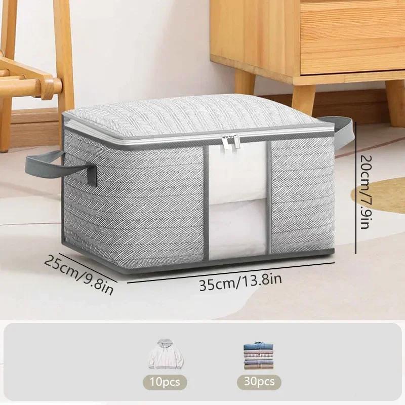 Foldable Storage Organizer Duvet Blanket  Wardrobe Sorting Bag Dustproof Clothes Organizer Quilt Storage Clothes Organizer