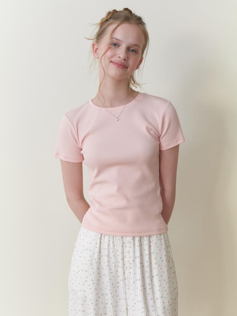 Liel Blueberry Half T-Shirt (Pink)