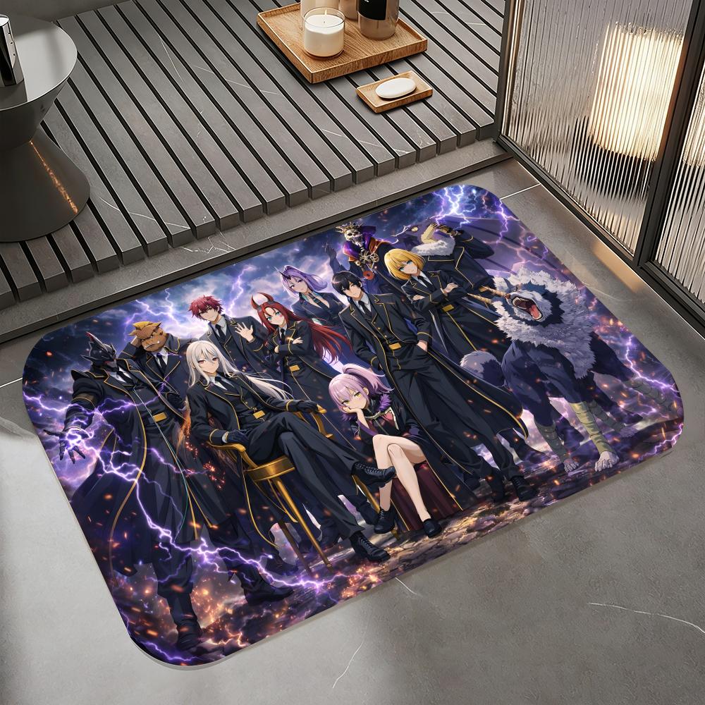Anime T-Tensura Floor Mat Diatomite Bath Mat, Quick Dry Absorbent Non-Slip Door Mat