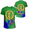 Sommer-T-Shirts mit Rundhalsausschnitt und 3D-Aufdruck der eritreischen Flagge, modisch, lässig, kurzärmelig, für Kinder und Jungen