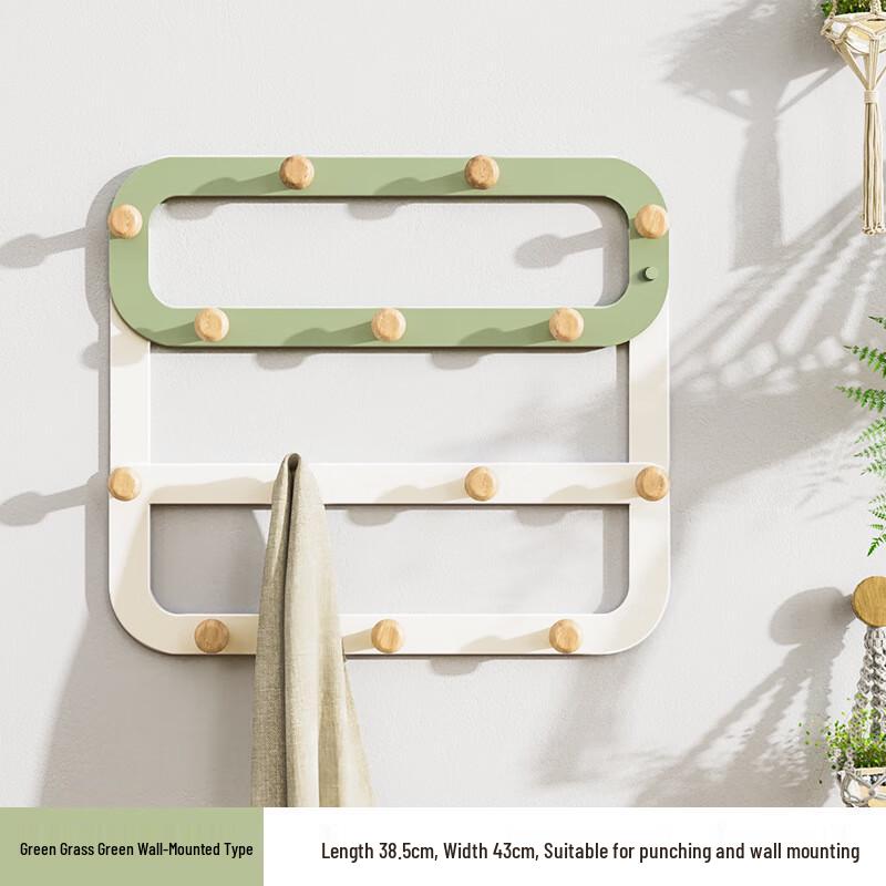 Punch-Free Over-the-Door & Wall Mounted Multi-Hook Hanger