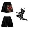 Japanese Demon Devil Ghost Mask Muay Thai Boxing Kickboxing Shorts 3D Print Training Unisex Men Women Quick Dry Fitness Gym Sport Workout