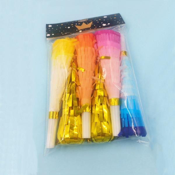 Colorful Tassel Dragon Whistle for Party Decorations & Photo Props