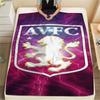 Aston Villa Logo Print FlAannel Blanket, High Quality Comfortable for All Seasons, Home Decor, Warmth and Comfort
