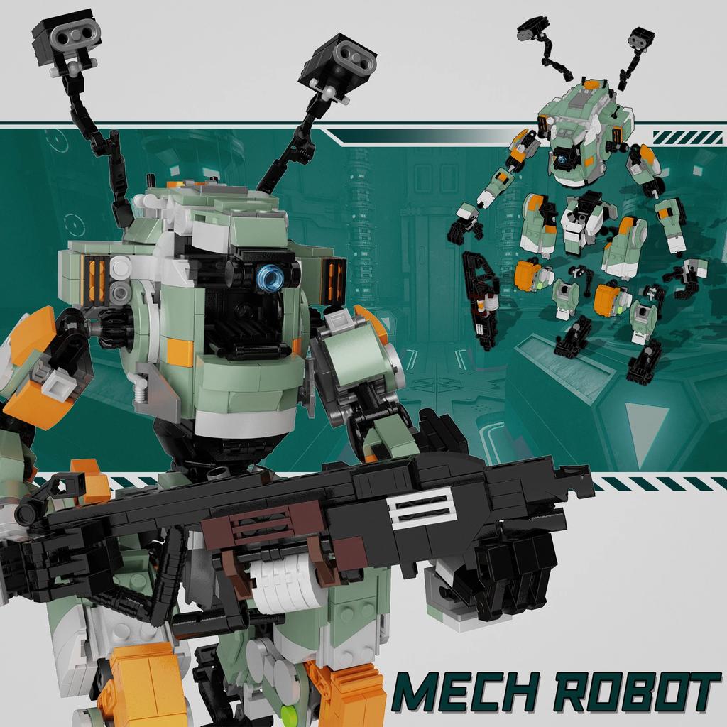 Moc Titanfalls BT-7274 Vanguard-class Titan Mecha Stavebnice Model Mech Warrior Mech-exoskeleton Robot Hračky Dětské Dárky