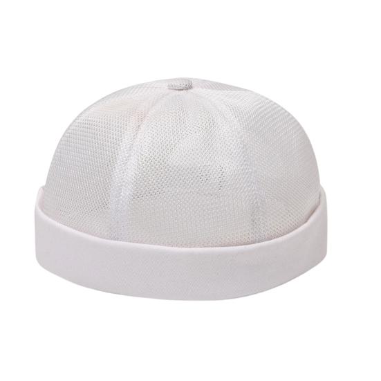 Brimless Melon Skin Hat, Elastic Edges 360 Degree Ventilation Summer Hat, Lightweight Breathable Mesh Cap for Men Women