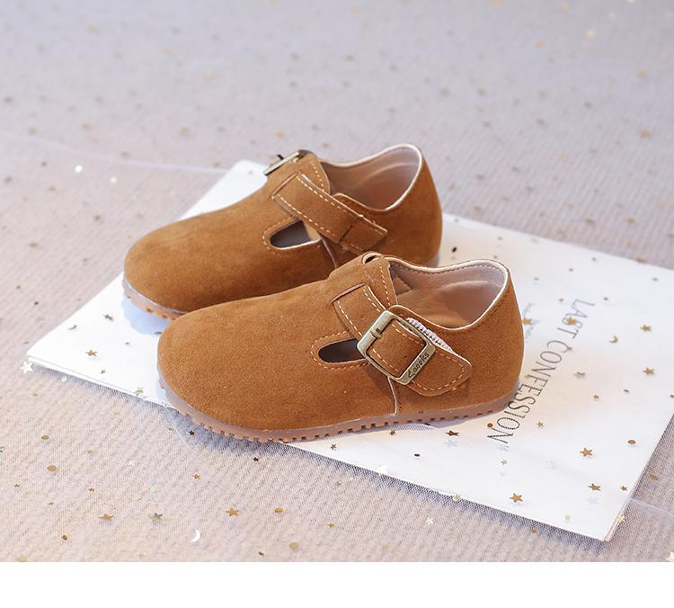 

Kids Moccasin Non-slip Trendy Children Leather Shoes British Style Retro New Fashion Boys Girls Flat Shoes Sweet Soft Sole 36