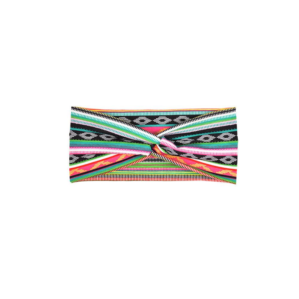 Printed Headband Sports Running Bohemian Face Wash Makeup Hair Cross Wide-brimmed Headband for Women