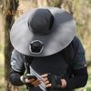 Solar Fan with Three-Speed Adjustment Strong Airflow Low Noise Rechargeable Fishing Hat Clip-on Cooling Fan Camping Supplies