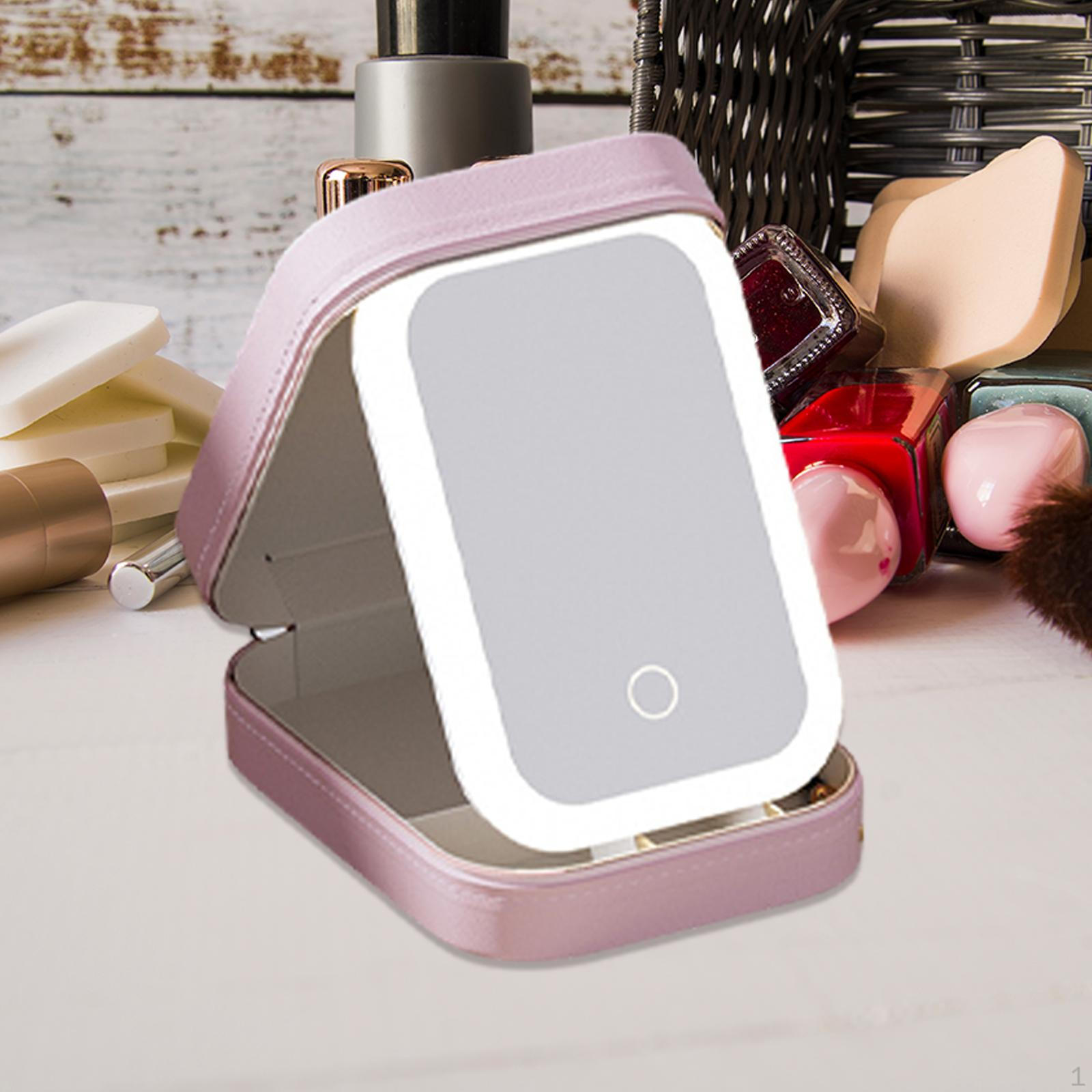 

Косметичка Дорожный Чехол для поезда с зеркалом Led 3 Регулируемая яркость, Косметичка, Портативный, Макияж