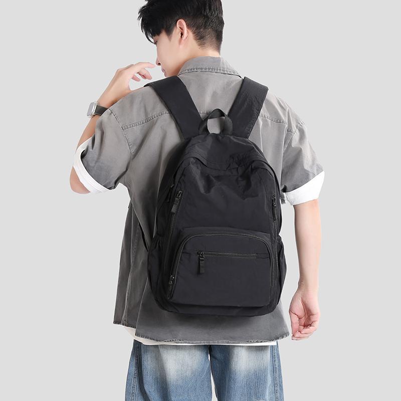 Schoolbag College Student Backpack Women's Lightweight Simple Women's Travel Bag Short Business Trip Versatile Backpack Oxford Cloth Computer Bag