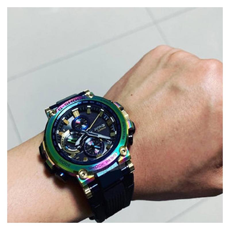 Casio MT-G Series G-SHOCK MTG Series Protective Structure Laser Cool Multi-function Solar Quartz Movement Resin Strap Japanese and MTG-B1000RB-2APR