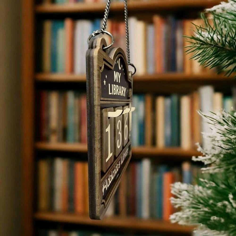 Holzbücher Lese-Tracker Bücher dieses Jahr gelesen Geschenk Lesezähler Buchliebhaber Lese-Tracker Hängeschild