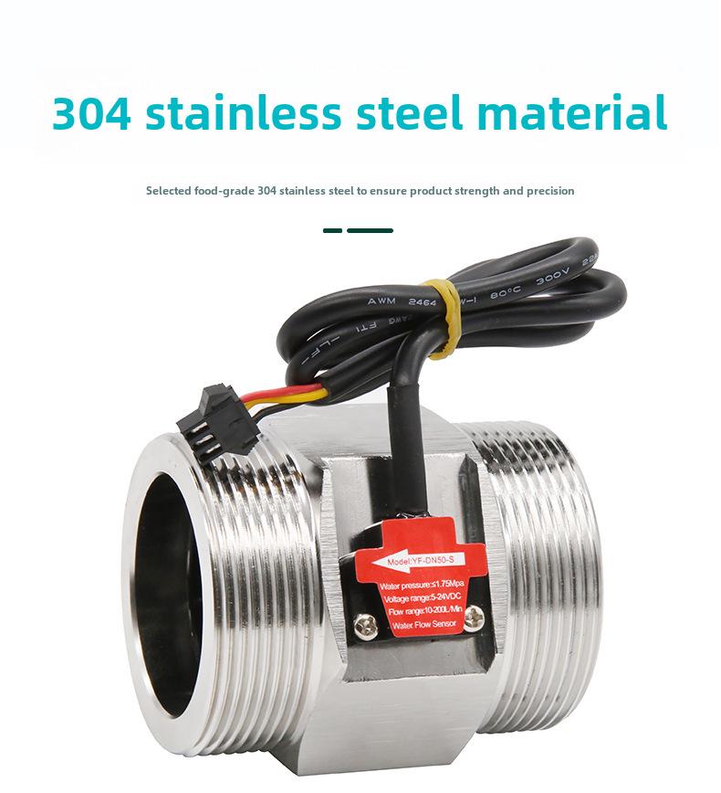 Edelstahl-Wasserdurchflusssensor DN40/DN50 für große Rohre