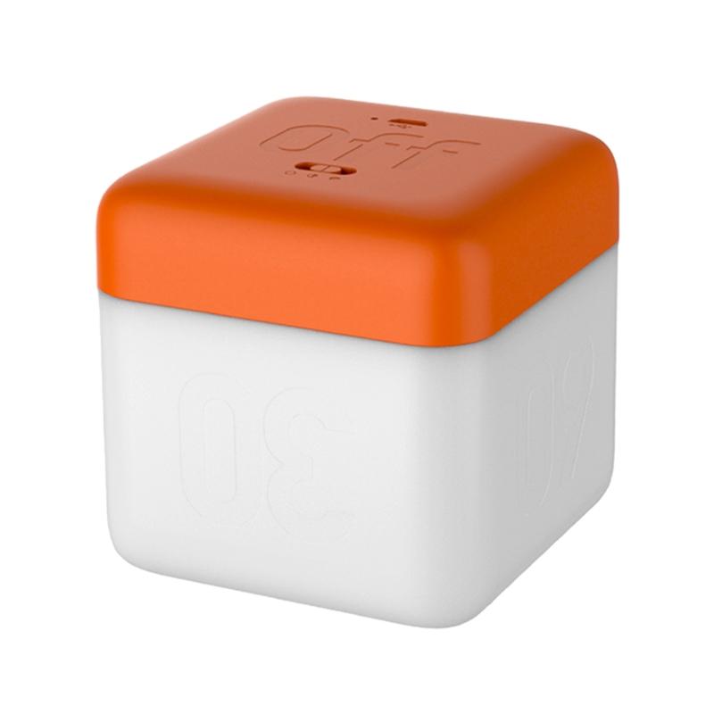 Timing LED Night Light USB Rechargeable Square Flip Switch Brightness Adjustable Bedside Desk Lamp with 5/15/30/60Minute