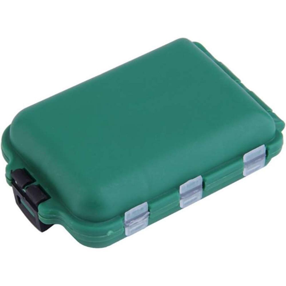 Small Fishing Tackle Box Eco-Friendly Plastic Hook Shrimp Lure Case Tool Box 10 Lattices Fishing Tackle Storage