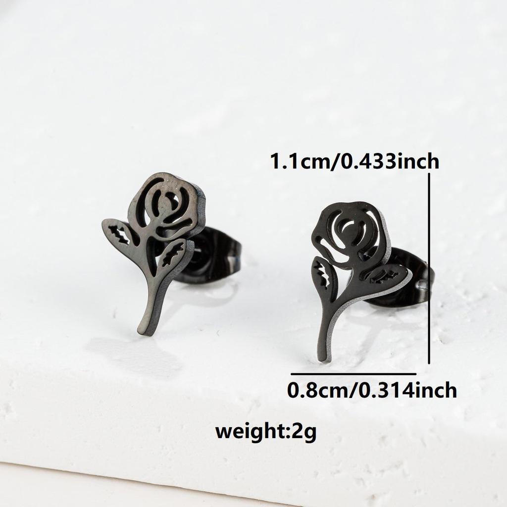 Niszowe Kolczyki Sztyfty ze Stali Nierdzewnej dla Kobiet – Design Żurawia Origami i Renifera, Kolekcja Mody 2025