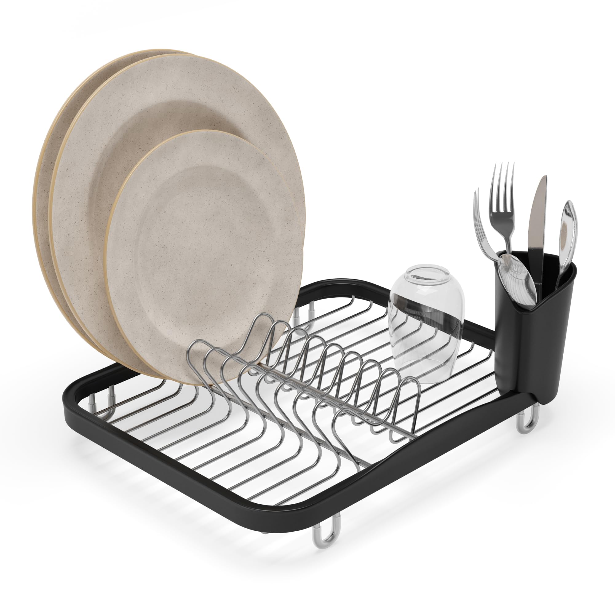 

Umbra Sinkin Dish Rack, Smoke/Nickel